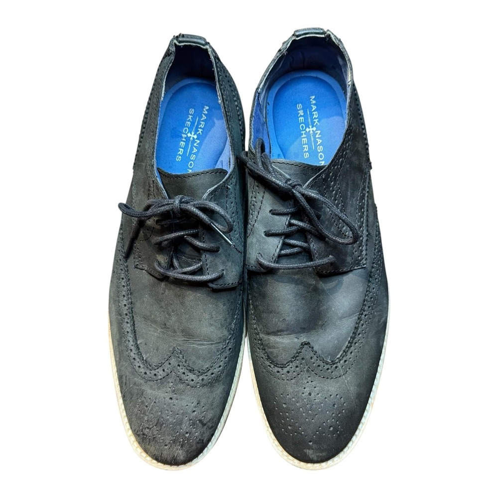 Mark Nason Skechers Shoes‎ Mens Size 11.5 Black Leather Wingtip Oxford Brogue